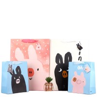 Hot sale 2020 custom rabbit cute animal Child Gift Present Paper Bag